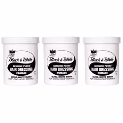 Black & White Genuine Pluko Hair Dressing Pomade 200ml x3
