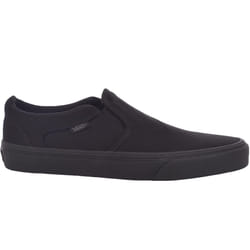Vans Mens Asher Canvas Casual Slip On Plimsolls Trainers Shoes - 10, Black