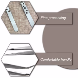 2 Pieces Pointed Tweezers Stainless Steel Lash Tweezers Straight and Curve Tip Precision Tweezers for Eyelash Eyebrow Facial or Chin Hair