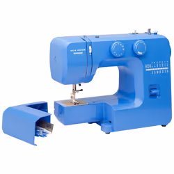 Janome Blue Couture Easy-to-Use Sewing Machine with Interior Metal Frame, Bobbin Diagram, Tutorial Videos, Made with Beginner ...