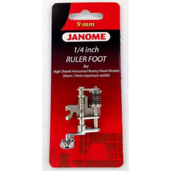 Janome 1/4"" Ruler Foot for High Shank Models (9mm or 7mm Maximum Widt