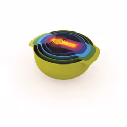 Joseph Joseph Nest 9 Plus, 9 Piece compact Food Preparation Set with Mixing Bowls, Measuring cups, Sieve and colander, Multic ...