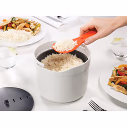 Joseph Joseph M-Cuisine Microwave Rice and Grain Cooker - Stone/Orange