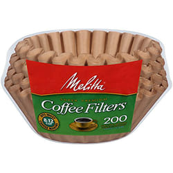 Melitta 8-12 Cup Basket Coffee Filters  Natural Brown  200 Count (Pack of 8)