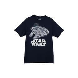 Star Wars 864223-small Star Wars The Millennium Falcon Cotton T-Shirt, Blue - Small