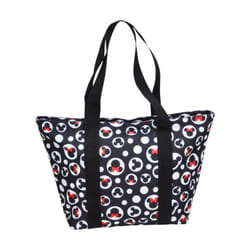 Disney Tote Mickey & Minnie Mouse Icon Polka Dot Print Travel Bag Blac