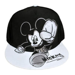 Disney Youth Mickey Mouse Smash Flat Bill Baseball Hat Black/White
