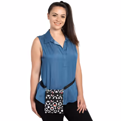 Disney Passport Crossbody Bag Mickey & Minnie Icon Print Travel Black