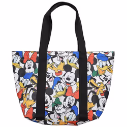 Disney Tote Travel Bag Mickey Minnie Donald Goofy Pluto Print (Mul
