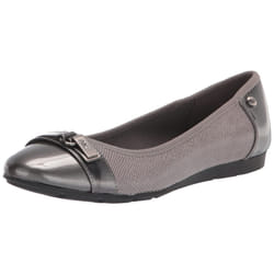 Anne Klein Womens Able Comfortable Ballet Flat  Grey  7 M US