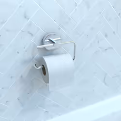 hansgrohe Toilet Paper Holder Easy Install 6-inch Modern Coordinating Accessories in Chrome, 40526000
