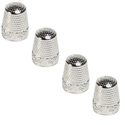 AXEN 4 Pieces Sewing Thimble  Metal Sewing Thimble Finger Protector  A