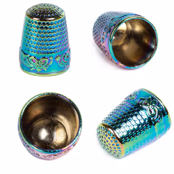 AXEN 4 Pieces Sewing Thimble  Metal Sewing Thimble Finger Protector  A