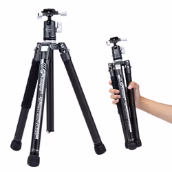 Fotopro Carbon Fiber Tripod for Camera 2lbs Ultralight 62 Inch Travel Camera Tripod Max Loads Up 22lbs X-Aircross 3 Grey