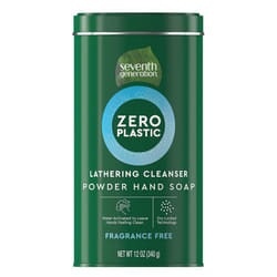 Seventh Generation Zero Plastic Powder Hand Soap Fragrance Free 12 oz