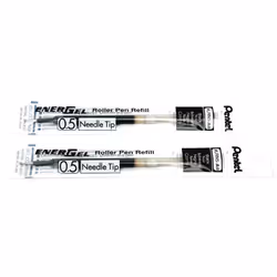 2 Pk Pentel LRN5-A EnerGel Refills  0.5 mm Fine Needle Tip  Black