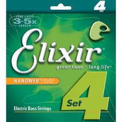 Elixir Strings 14002, Guitar, Steel, Bass, 4 pc(s)