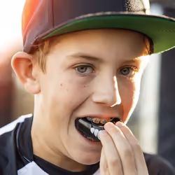 Shock Doctor Orthodontic Mouth Guard for Braces for Sports Hockey Lacrosse Football Baseball Braces Mouth Guard Upper Teeth Protection Adult & Youth M