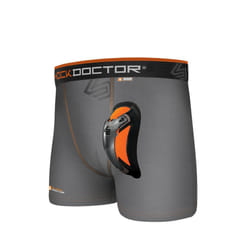 Shock Doctor Boys Ultra Pro Boxer Brief with Ultra Cup  Grey  Medium