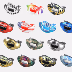 Shock Doctor Lip Guard  Adult and Youth Mouth Guard Football with Strap  Breathable Wide Opening Football Mouthpiece for Youth and Adults OSFA  Shock