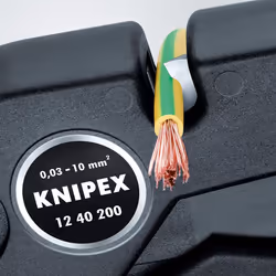 KNIPEX Self-Adjusting Insulation Stripper (200 mm) 12 40 200