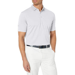 Callaway Men's Golf Short Sleeve Solid Ottoman Polo Shirt  White  Medium