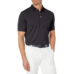Callaway Men's Golf Short Sleeve Solid Ottoman Polo Shirt  Black  Large