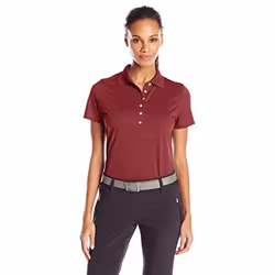 Callaway Women's Golf Short Sleeve Pique Open Mesh Polo Shirt  Zinfandel  X-Large