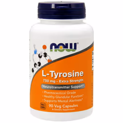 Now Foods, L-Tyrosine, Extra Strength, 750 mg, 90 Veg Capsules