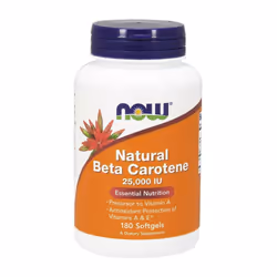 NOW Foods Beta Carotene Natural, 25 000 IU , 180 softgels