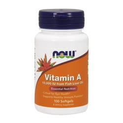 NOW Foods  Vitamin A, 10 000 IU - 100 softgels
