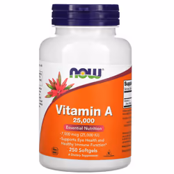 Now Foods, Vitamin A, 25,000 IU, 250 Softgels
