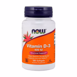 NOW Foods  Vitamin D-3, 400 IU - 180 softgels