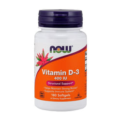 NOW Foods  Vitamin D-3, 400 IU - 180 softgels