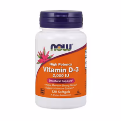 NOW Foods  Vitamin D-3, 2000 IU , 120 softgels