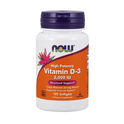 NOW Foods  Vitamin D-3, 2000 IU , 120 softgels