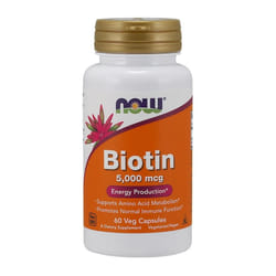 NOW Foods  Biotin, 5000mcg , 60 vcaps