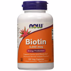 NOW Foods Biotin, 5000mcg , 120 vcaps