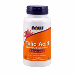 NOW Foods  Folic Acid with Vitamin B12, 800mcg  - 250 tabs