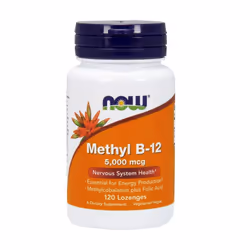 NOW Foods Methyl B-12 with Folic Acid, 5000mcg , 120 lozenges