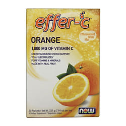 NOW Foods Effer-C Orange 1000mg Vitamin C | Energy & Immune Support | 30 Packets