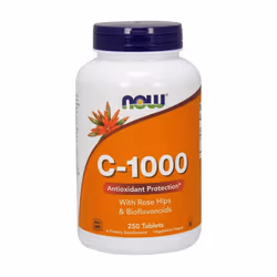 NOW Foods Vitamin C-1000 with Rose Hips & Bioflavonoids, 250 tablets