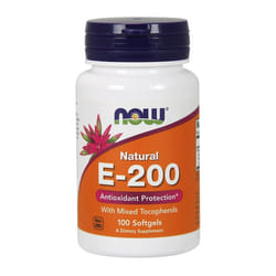 NOW Foods  Vitamin E-200 - Natural (Mixed Tocopherols) - 100 softgels