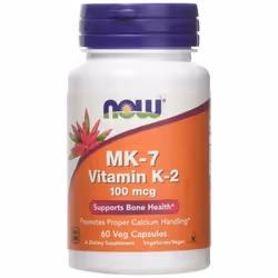 Now Foods MK-7 Vitamin K-2 Capsules, 100 mcg, 60-Count