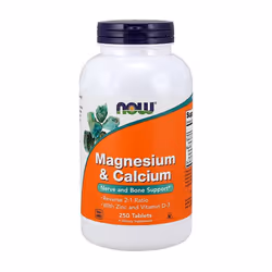 NOW Foods  Magnesium & Calcium with Zinc and Vitamin D3, 250 tablets