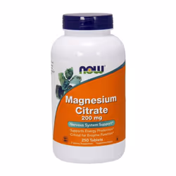 NOW Foods  Magnesium Citrate, 200mg - 250 tablets