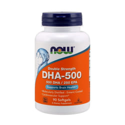 NOW Foods  DHA-500, 500 DHA / 250 EPA , 90 softgels