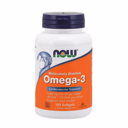 NOW Foods Omega-3 Molecularly Distilled, 100 softgels