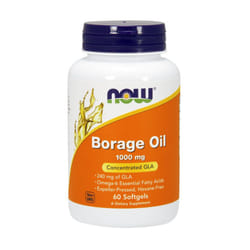 NOW Foods Borage Oil 1000mg Concentrated GLA Omega-6 Fatty Acids | 60 Softgels