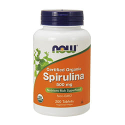 NOW Foods  Spirulina Certified Organic, 500mg - 200 tabs